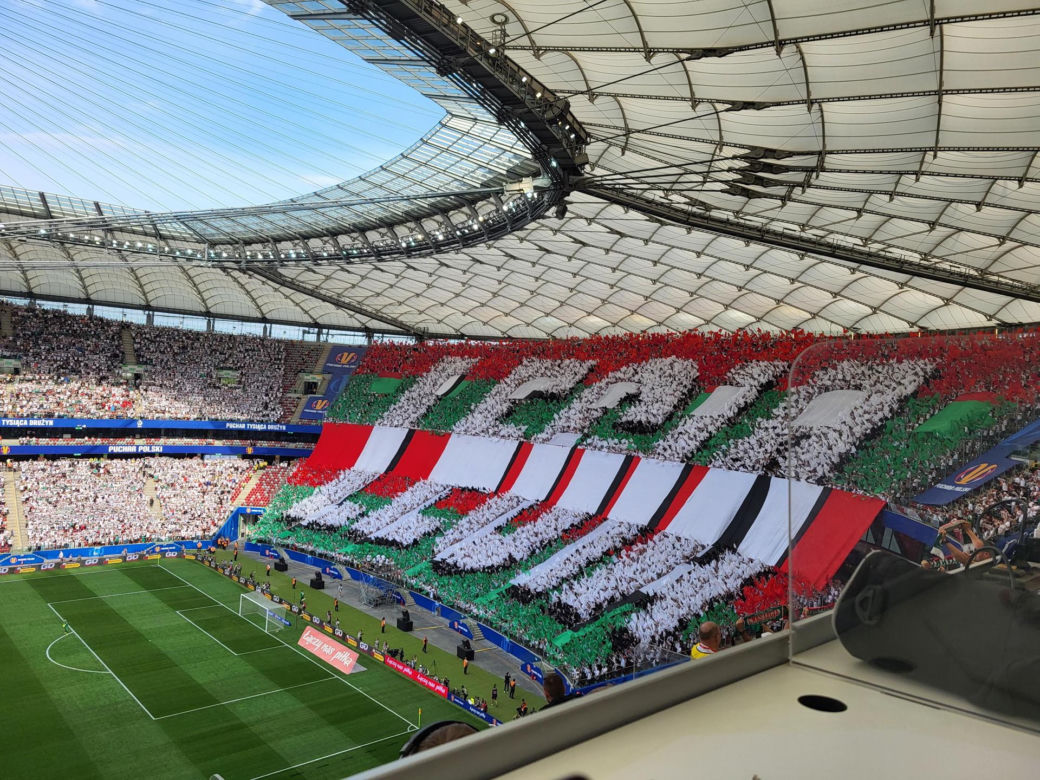 Kibice na meczu Pogoń - Legia