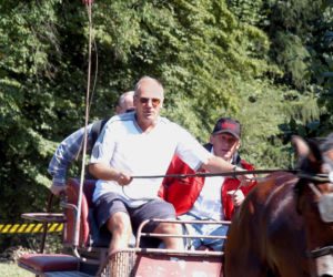 Karol Strasburger ćwiczy