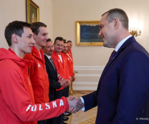 Kacper Tomasiak i skoczkowie u prezydenta