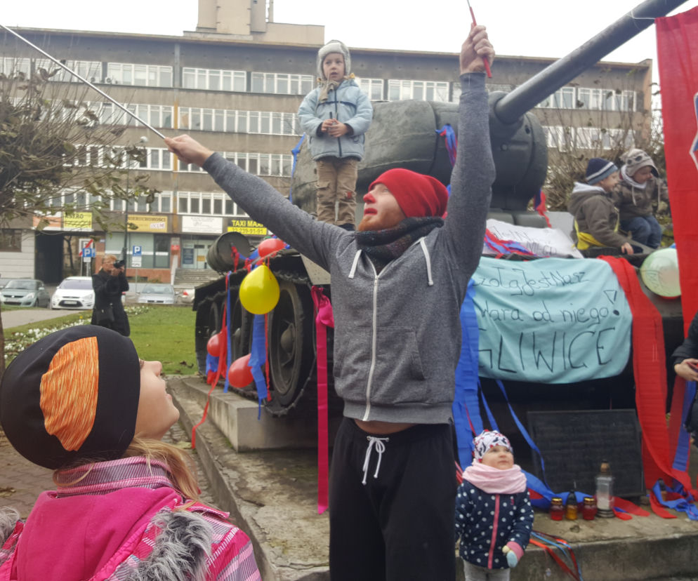 Gliwice: Protest w obronie czołgu T 34