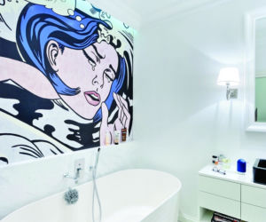 Łazienka z wstylu pop art
