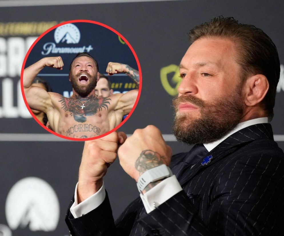 Conor McGregor w garniturze. Na miniaturze on sam pręży muskuły. O jego powrocie do UFC przeczytasz na SE Supersport.