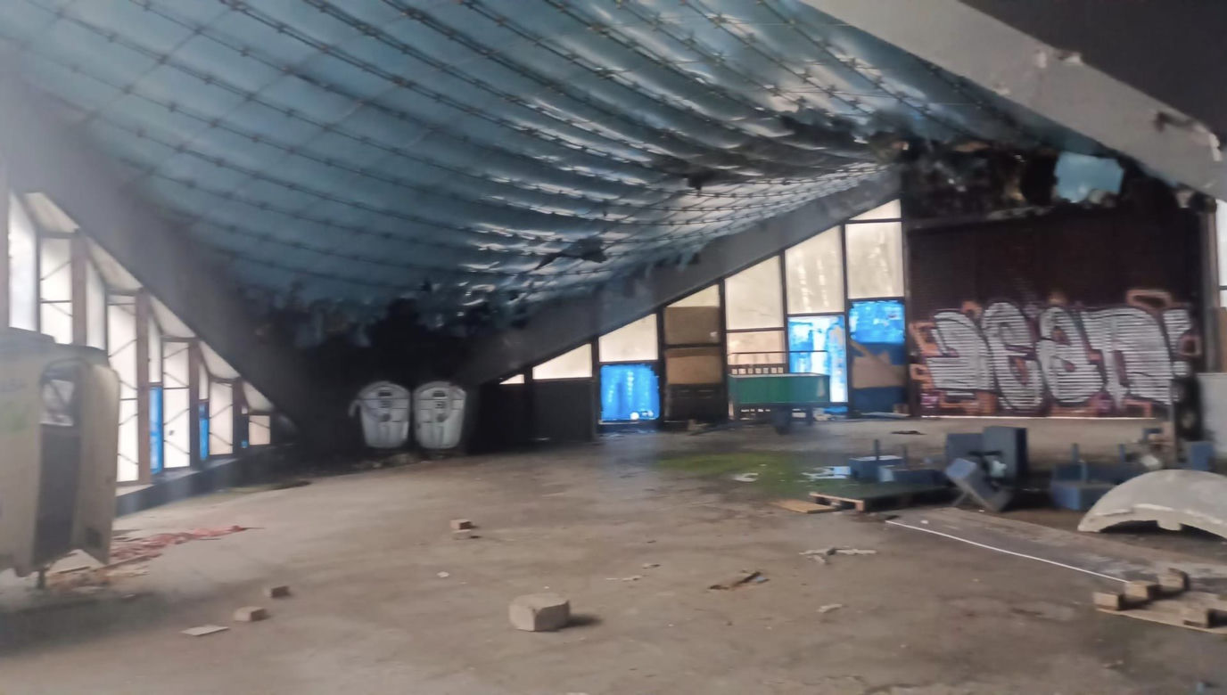 Opuszczone hale targowe MTK w Chorzowie