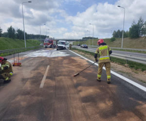 Wypadek na s7 w Zaleziance