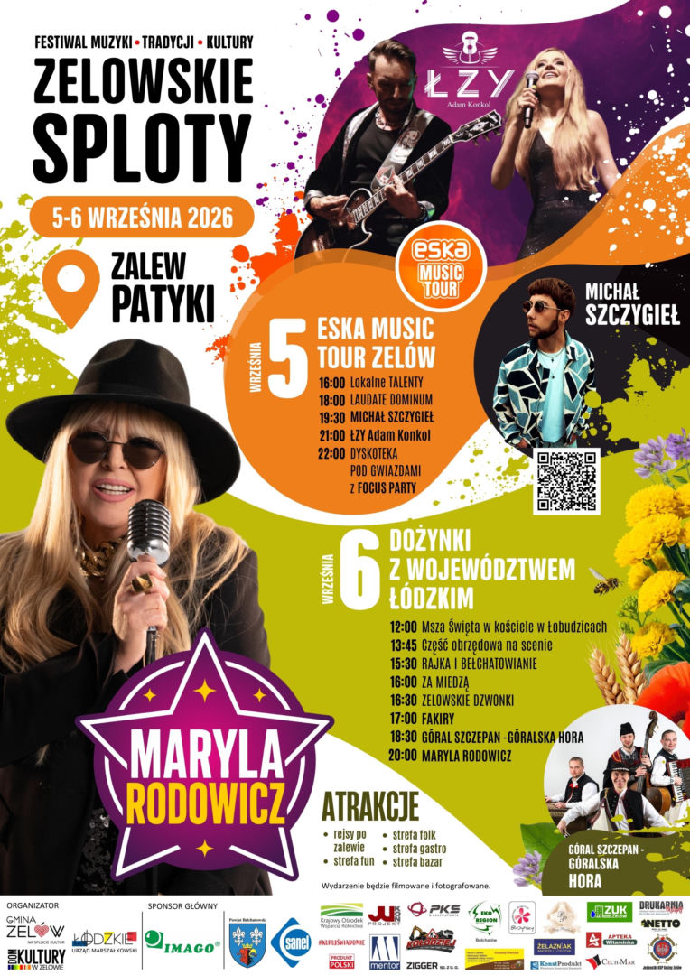 Zelów zaprasza na muzyczne pożegnanie lata. Na scenie Michał Szczygieł, Łzy Adam Konkol i Maryla Rodowicz