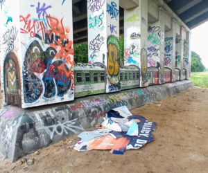 Trójwymiarowy mural przypomina o dawnej świetności linii kolejowej do Polic