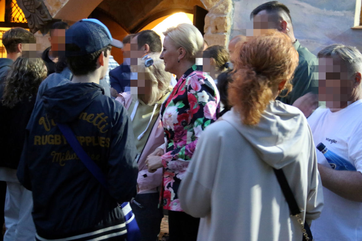 Agata Duda i Andrzej Duda w kościele w Juracie 