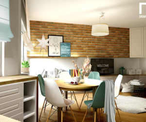Salon z kuchnią