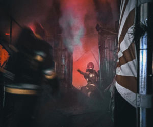 Pożar na targowisku przy ul. Bakalarskiej wybuchł w nocy z 26 na 27 grudnia