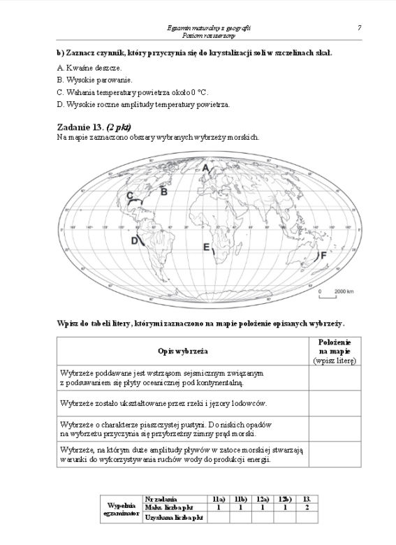 Arkusz geografia rozszerzony matura 2014