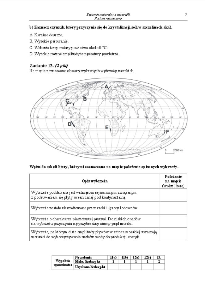 Arkusz geografia rozszerzony matura 2014