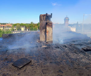Pożar poddasza kamienicy