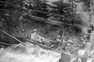 Budowa kolejki na Kasprowy Wierch, rok 1935