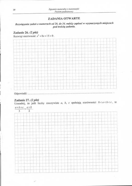 Matura 2012 matematyka podstawowy 