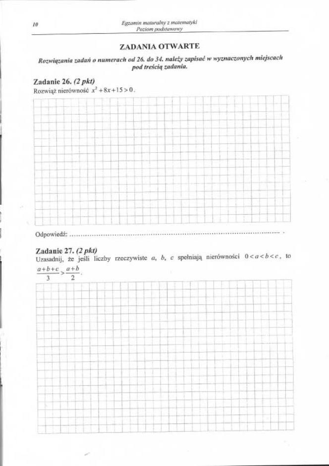 Matura 2012 matematyka podstawowy 