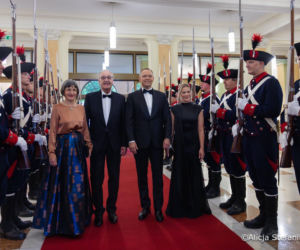 Marta Nawrocka pojawiła się w klasycznej czerni