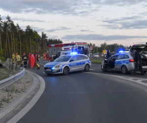 Zielonka. Wypadek motocyklisty