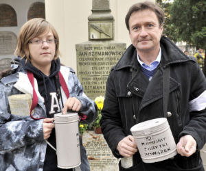 Jacek Kawalec z synem