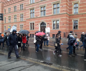 Protest pracowników sądów we Wrocławiu