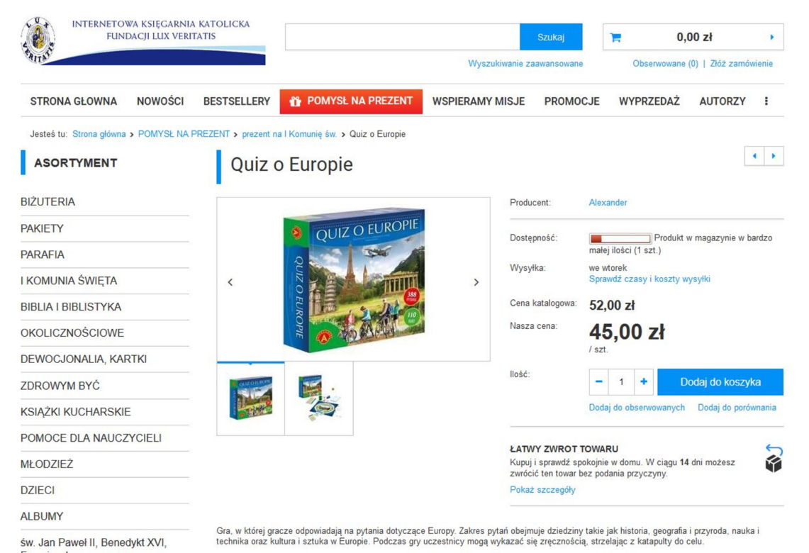 Prezenty na I Komunię od ojca Rydzyka. Ceny powalają 