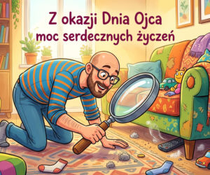 Zabawna kartka na Dzień Taty