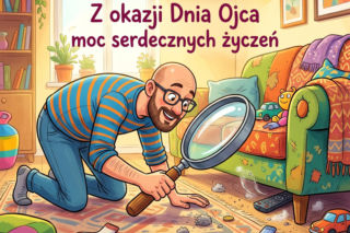 Zabawna kartka na Dzień Taty