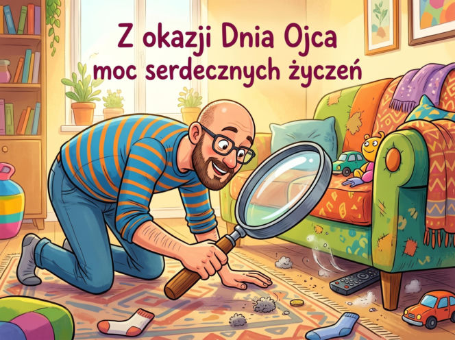 Zabawna kartka na Dzień Taty