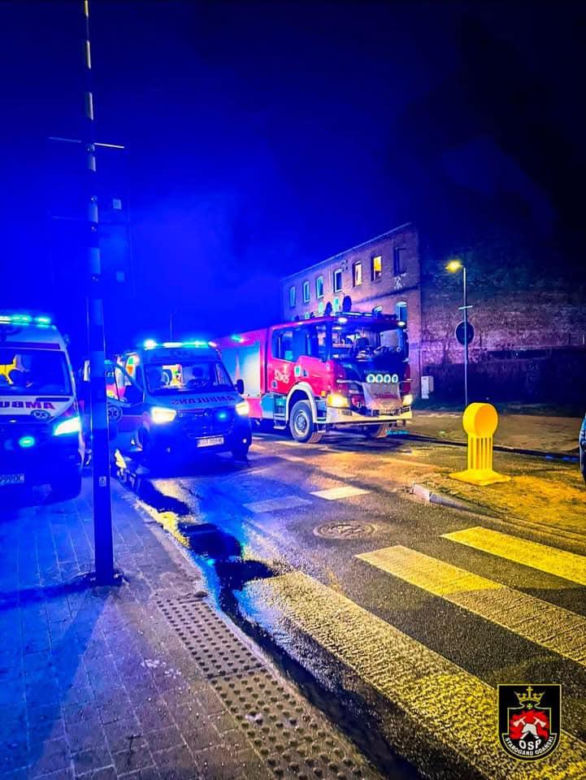 Pożar kamienicy w Starogardzie Gdańskim