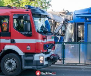 Zderzenie tramwajów na ul. Klimeckiego