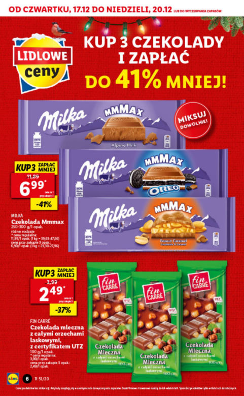 Czekolada Mmmax Milka, różne rodzaje ( 6,99 zł/250-300 g) i czekolada mleczna z całymi orzechami laskowymi Fin Carre(2,49 zł/100 g)
