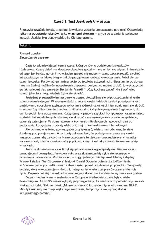Matura język polski Arkusz CKE 7.05.2024 - zadania FORMUŁA 2023