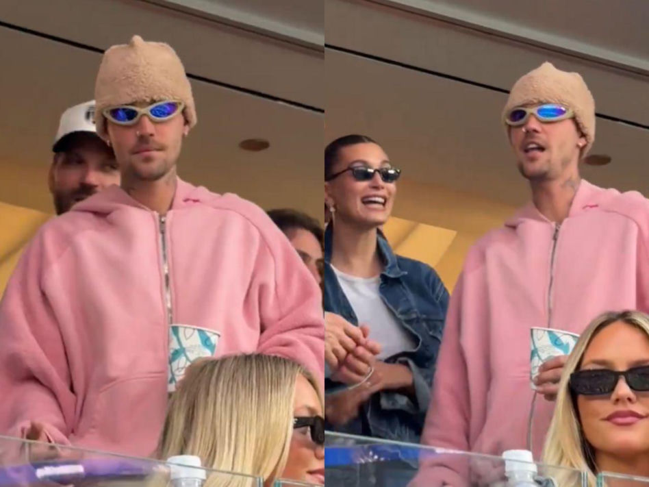Justin i Hailey Bieber na meczu USA - Paragwaj