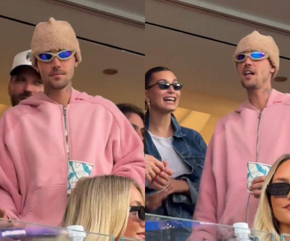 Justin i Hailey Bieber na meczu USA - Paragwaj