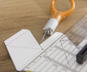 Miedziany świecznik w kształcie diamentu DIY