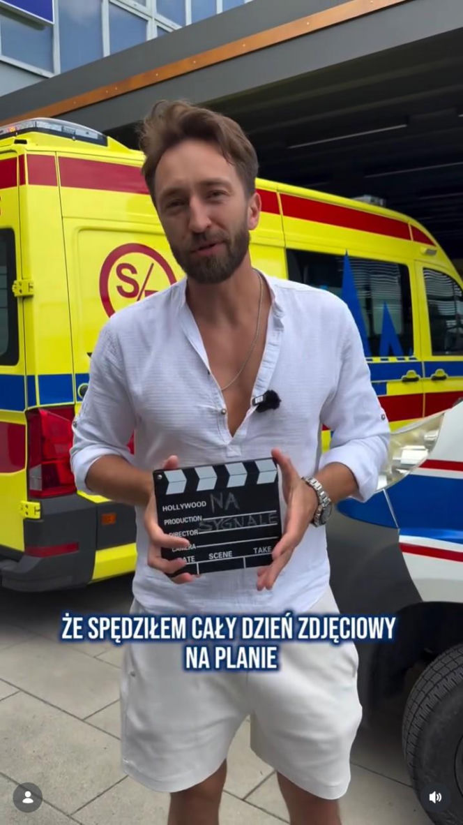 Na planie serialu Na sygnale