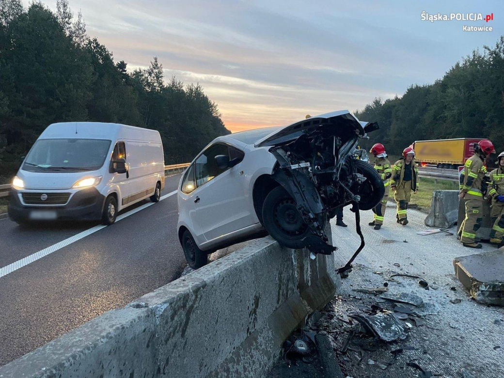 Wypadek na A4 w Katowicach