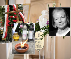Tak teraz wygląda grób Bożeny Dykiel. Mnóstwo wieńców, piękne słowa, są już nawet znicze