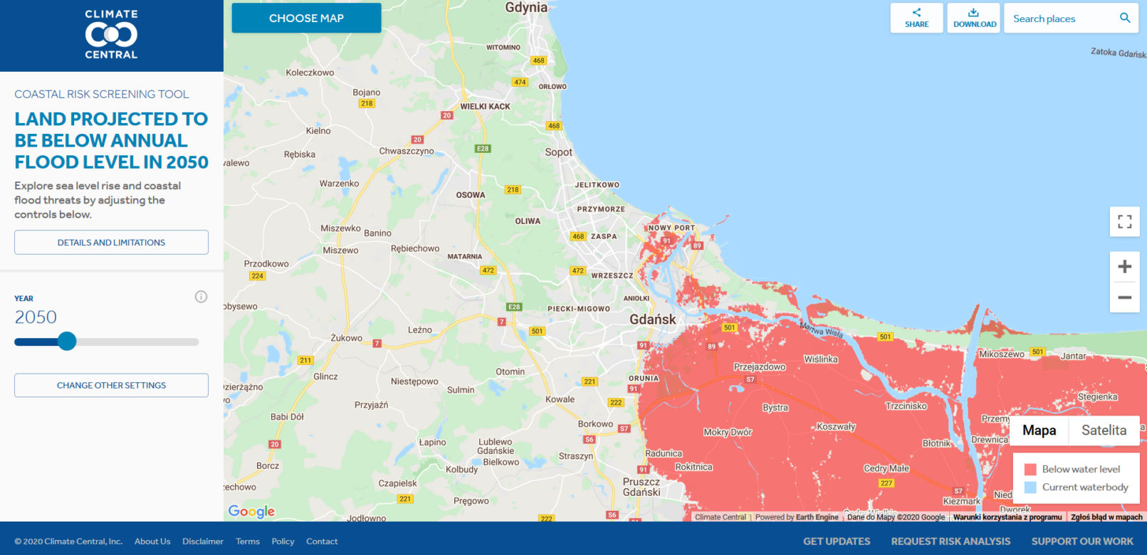 Wielka woda zaleje Gdańsk? ZOBACZ MAPY