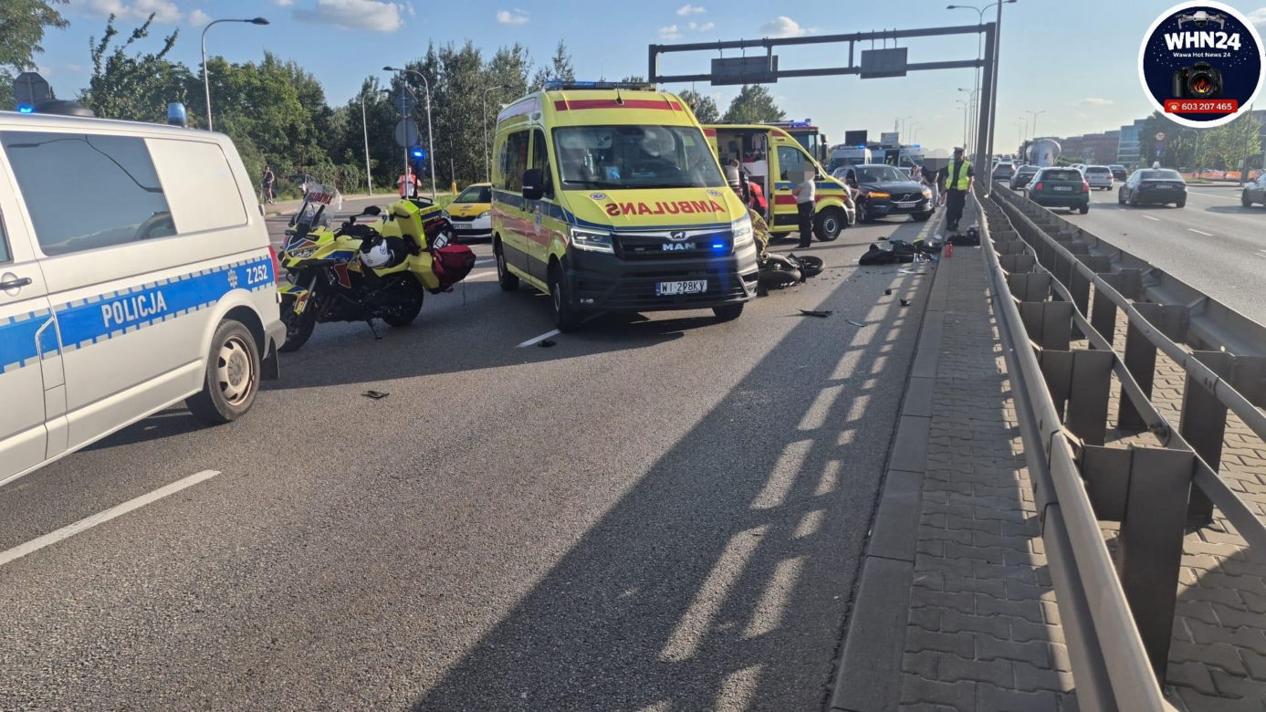Dramat w Alejach Jerozolimskich. Nie żyje 16-letni motocyklista