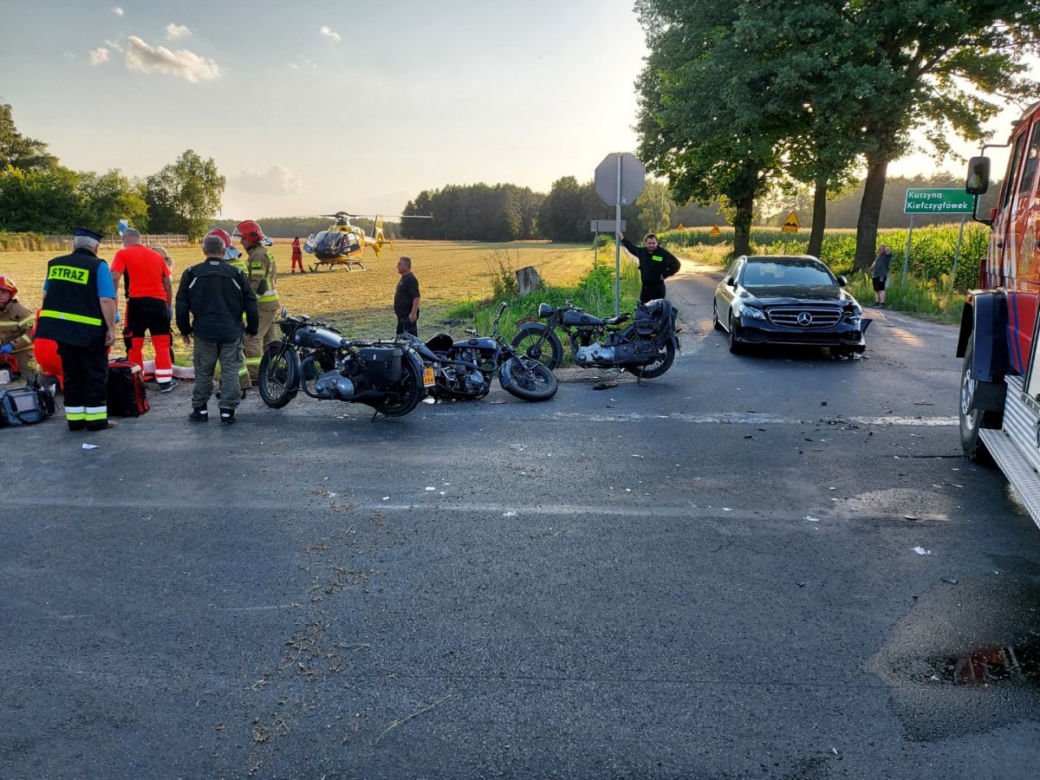 Lipie. Wjechał w motocyklistę, drugi nie zdążył wyhamować