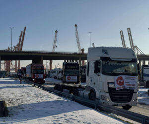 Protest przewoźników w Trójmieście