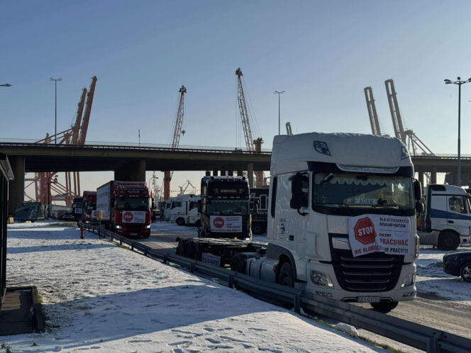 Protest przewoźników w Trójmieście