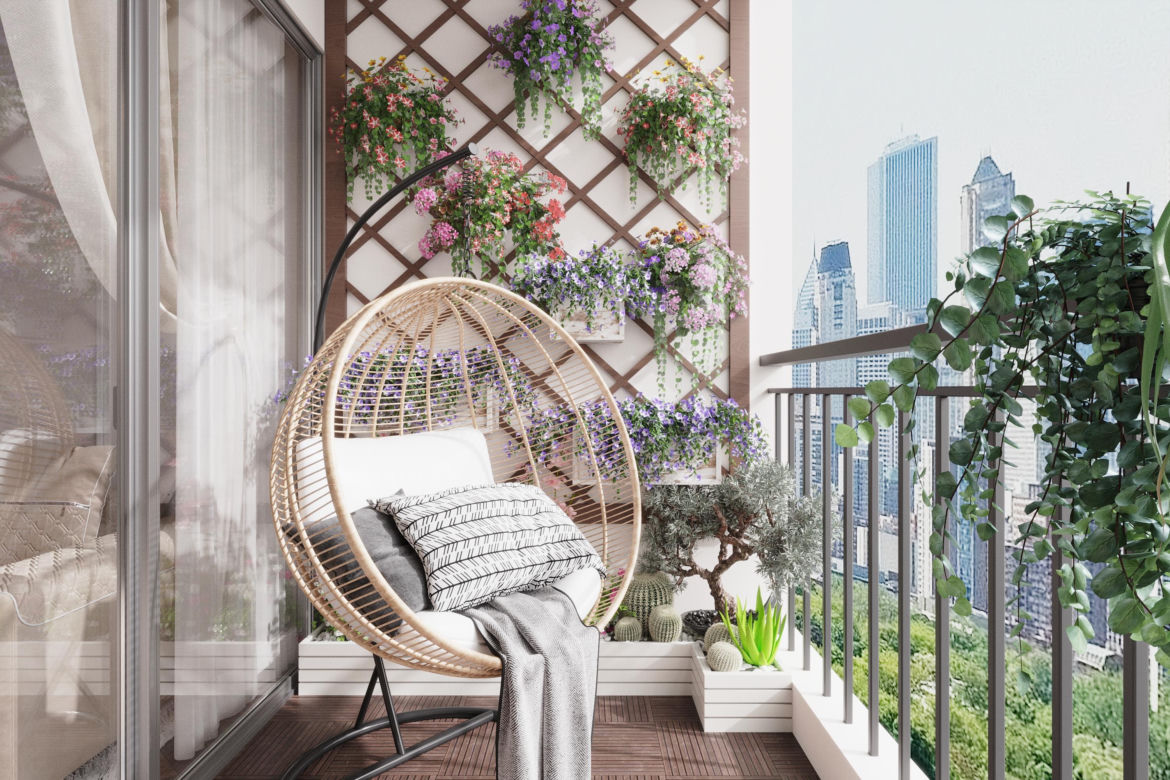 Balkon w bloku