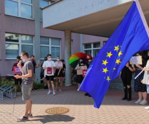 STOP Czarnek - protest Młodej Lewicy w Tarnowie