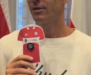 Robert Lewandowski przed wylotem do USA