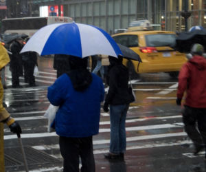 Manhattan, NYC, Nowy Jork, deszcz