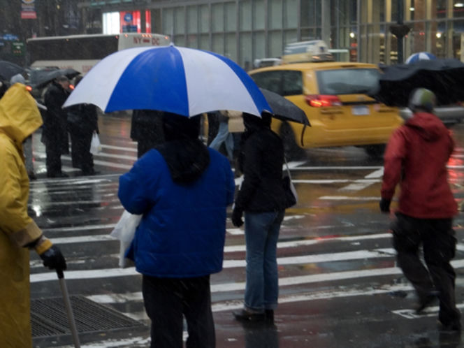 Manhattan, NYC, Nowy Jork, deszcz