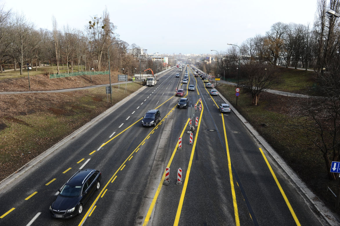 Trasa Łazienkowska zamknięta. Rozpoczął się wielki remont