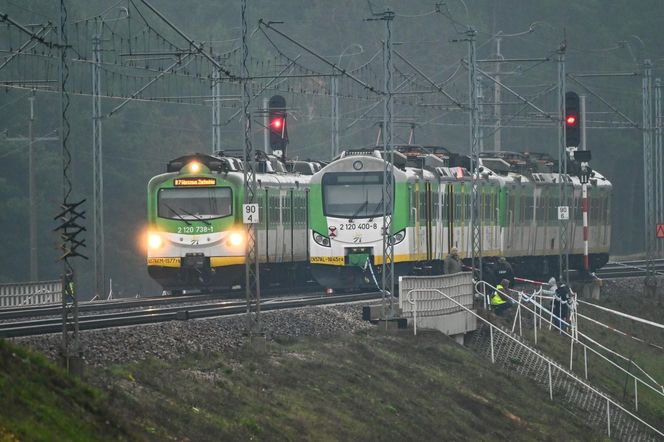 Miejsce uszkodzonych torów