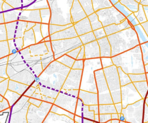 Trasa N-S w Warszawie na mapie z projektu Strategii Rozwoju Warszawy 2040+